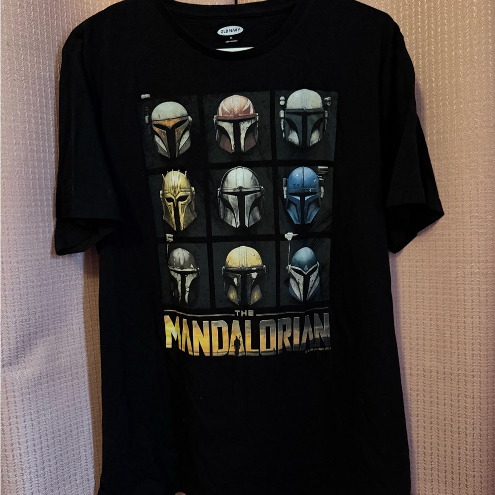 Old Navy Black Mandalorian Helmet Graphic Tee